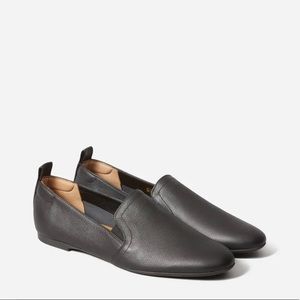 Everlane Leather Slip-On, Black, Size 8